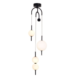 Φωτιστικό Οροφής Amelia TNK323LED19P 19W Led Φ37cm 150cm Black Aca Μέταλλο