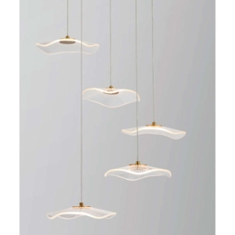 Φωτιστικό Οροφής Ninfea ZM34LEDP55BR 25W Led Φ55cm 260cm Brass Aca Μέταλλο
