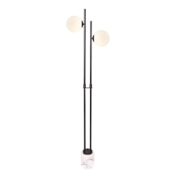 Φωτιστικό Δαπέδου Quadro ML127022FBK 2xE14 40X15X157cm Black-White Aca
