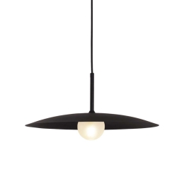 Φωτιστικό Οροφής Afinar OD94451PB 1xG9 Αμμοβολή Φ40cm 120cm Black Aca