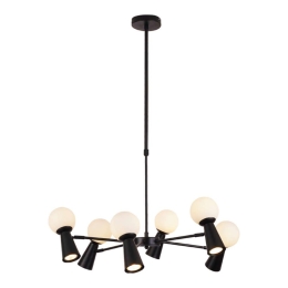 Φωτιστικό Οροφής Kimolos OD94206PB 6xG9+6XGU10 Φ72Χ120cm Black Aca