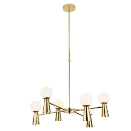 Φωτιστικό Οροφής Kimolos OD94206PG 6xG9+6XGU10 Φ72Χ120cm Gold Aca