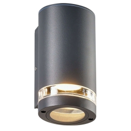 Φωτιστικό Τοίχου - Απλίκα LG6006G 9,2x16,25cm 1xGU10 35W IP54 Dark Grey Aca Αλουμίνιο,Γυαλί