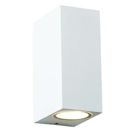 Φωτιστικό Τοίχου - Απλίκα SL8111GU10W 5,8x15cm 2xGU10 3W IP65 White Aca Πλαστικό, Γυαλί