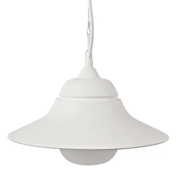Φωτιστικό Οροφής Εξωτερικού Χώρου JULIE1PWH Φ34cm 1xE27 IP44 White Aca Ατσάλι,Γυαλί