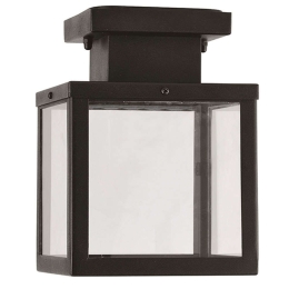Φωτιστικό Οροφής Εξωτερικού Χώρου CELIA1CBK 16x22cm 1xE27 IP44 Black Aca Ατσάλι,Γυαλί