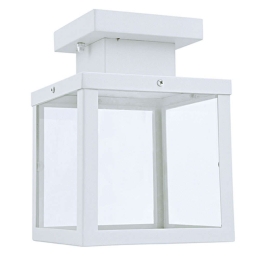 Φωτιστικό Οροφής Εξωτερικού Χώρου CELIA1CWH 16x22cm 1xE27 IP44 White Aca Ατσάλι,Γυαλί