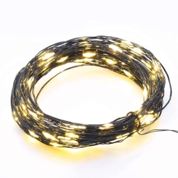 Χριστουγεννιάτικα Λαμπάκια Σειρά Led X01100142 10+3m 1,8W Με 8 Προγράμματα Black Aca