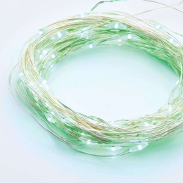 Χριστουγεννιάτικα Λαμπάκια Σειρά Led X01100515 10m+10cm Με Μπαταρία & Χρονοδιακόπτη Green Aca