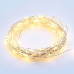 Χριστουγεννιάτικα Λαμπάκια Σειρά 200 Led Ηλιακά X0420014 20m+2m Με 8 Προγράμματα Silver Aca