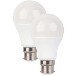Λαμπτήρας Led A60 (Σετ 2Τμχ) B227CWP B22 7W 6000K 590lm White Aca
