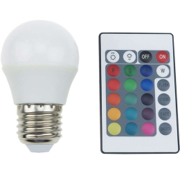 Λαμπτήρας Led Smart G45427RGBWN E27 4W RGB/3000K 300lm White Aca