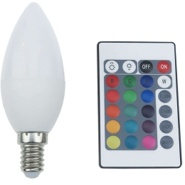 Λαμπτήρας Led Smart C37414RGBWN E14 4W RGB/3000K 300lm White Aca