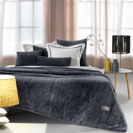 Κουβέρτα Crusty Carbon Guy Laroche Υπέρδιπλο 220x240cm Πολυέστερ