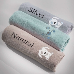 Κουβέρτα Βρεφική Puppy Silver Guy Laroche Κούνιας 100x140cm Microfiber