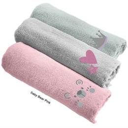 Κουβέρτα Βρεφική Baby Bear Pink Guy Laroche Κούνιας 100x140cm Microfiber