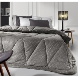 Πάπλωμα Rebel Anthracite Guy Laroche Μονό 160x220cm 100% Microsuede
