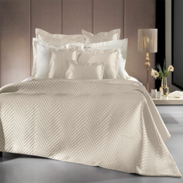 Κουβερλί Seduction (Σετ 3τμχ) Sand Guy Laroche Υπέρδιπλο 240x250cm Microsatin