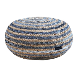 Πουφ - Σκαμπό Ottoman 50X50X25 Denim Guy Laroche