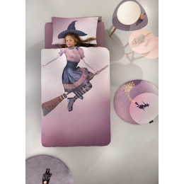 Σεντόνια Παιδικά Spell (Σετ 3τμχ) Purple Saint Clair Μονό 170x250cm 100% Βαμβάκι