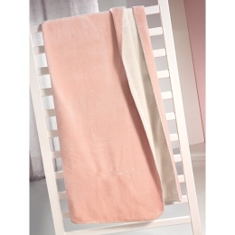 Κουβέρτα Βρεφική Velvet (Σετ 2τμχ) Pinky Saint Clair Κούνιας 100x140cm 100% Βαμβακερή Φανέλα