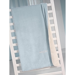 Κουβέρτα Βρεφική Velvet (Σετ 2τμχ) Sky Saint Clair Κούνιας 100x140cm 100% Βαμβακερή Φανέλα