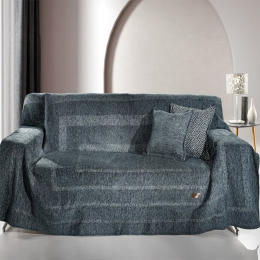 Ριχτάρι Victor Petrol Guy Laroche Τριθέσιο 180x300cm Chenille,Βαμβάκι,Polyester