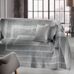 Ριχτάρι Victor Silver Guy Laroche Πολυθρόνα 180x150cm Chenille,Βαμβάκι,Polyester