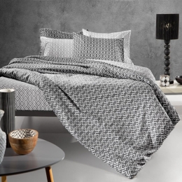 Σεντόνια Elements (Σετ 3τμχ) Charcoal Guy Laroche Μονό 165x265cm 100% Βαμβακερό Περκάλι