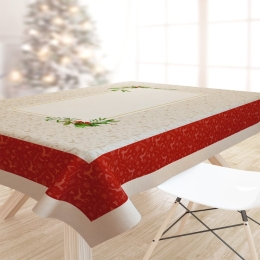 Τραπεζομάντηλο Χριστουγεννιάτικο 2045 Beige-Red Saint Clair 145 X 220