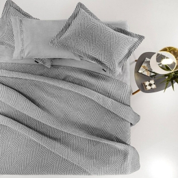 Κουβέρτα Vigo Anthracite Guy Laroche Single 160x260cm Βαμβάκι-Πολυέστερ