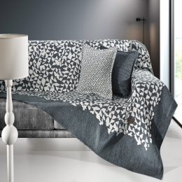 Ριχτάρι Duomo Anthracite Guy Laroche Τετραθέσιο 180x350cm Βαμβάκι-Ακρυλικό