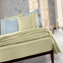Σεντόνι Color Plus Olive Guy Laroche Διπλό 200x265cm 100% Βαμβακερό Περκάλι