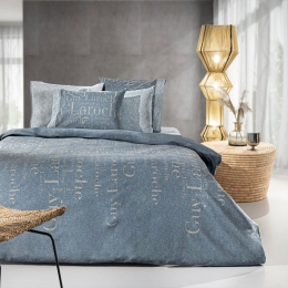 Σεντόνια Paris Με Λάστιχο (Σετ 3τμχ) Indigo Guy Laroche Μονό 100x232cm 100% Βαμβακερό Περκάλι