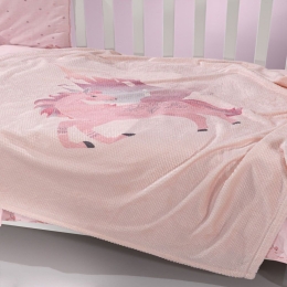 Κουβέρτα Βρεφική Ultrasoft Pinto Pinky Saint Clair Κούνιας 110x140cm Πολυέστερ