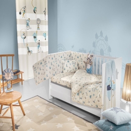 Σεντόνια Βρεφικά Enjoy (Σετ 3τμχ) Sky Saint Clair Κούνιας 115x170cm 100% Βαμβάκι