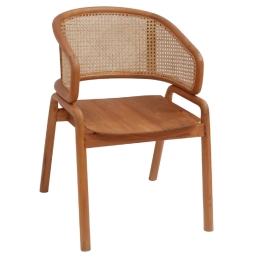ΠΟΛΥΘΡΟΝΑ ΜΑΣΙΦ ΞΥΛΟ ΤEAK & RATTAN ΠΛΑΤΗ ΦΥΣΙΚΟ 57x62x83Υεκ.HM9402.01