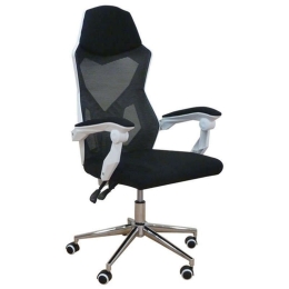 Πολυθρόνα Γραφείου ΒΣ9860 Black/White 61Χ63Χ115/125εκ. 01.0099