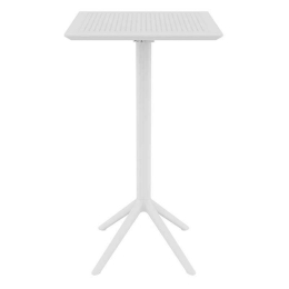 Τραπέζι Πτυσ/νο Μπαρ Sky 60Χ60Χ108εκ.White Siesta 20.0286