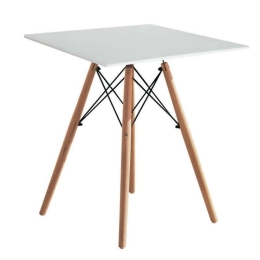 Τραπέζι Ρanty Off White 70X70εκ.  10.0005 Mdf,Μέταλλο,Ξύλο