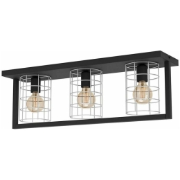 Φωτιστικό Οροφής - Πλαφονιέρα 43661 Jubily 3/E27 Black-Silver Eglo Μέταλλο