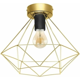 Φωτιστικό Οροφής - Πλαφονιέρα 43678 Tarbes 1/E27 Black-Brass Eglo Μέταλλο