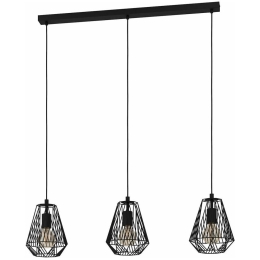Φωτιστικό Οροφής - Ράγα 43693 Stype 3/E27 Black Eglo Μέταλλο