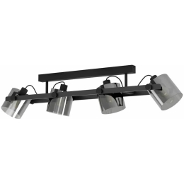 Φωτιστικό Οροφής - Σποτ 43671 Hornwood 4/E27 Black-Clear Eglo Μέταλλο,Γυαλί