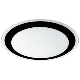 Φωτιστικό Οροφής-Πλαφονιέρα 99404 Competa Led Ø335 Black-White Clear Eglo Μέταλλο,Πλαστικό