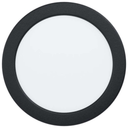 Φωτιστικό Οροφής - Σποτ 99214 Fueva Led Ø166 4000K Black Eglo Μέταλλο,Πλαστικό