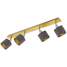 Φωτιστικό Οροφής - Σποτ 97539 Valbiano E14 Black Brushed Brass Eglo Μέταλλο,Ύφασμα