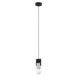Φωτιστικό Οροφής Lobatia 99531 10,5x110cm 1xE27 40W Black-Silver Eglo