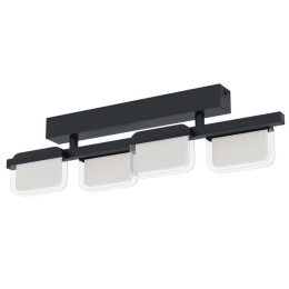 Φωτιστικό Οροφής-Πλαφονιέρα Ervidel 98874 62,5x6x16cm 4xLed 4,5W Black Eglo