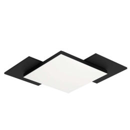 Φωτιστικό Οροφής-Πλαφονιέρα Tamuria 99655 28,5x28,5x6cm Led 10,8W Black-White Eglo